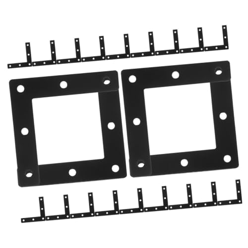 Gatuida 30 Piezas Código De Esquina De Muebles Platos Soporte Braguero Plegable Paréntesis Angulares Arriostramiento De Esquina En Ángulo Recto Kiosko Corchete Black Acero Laminado En Frío