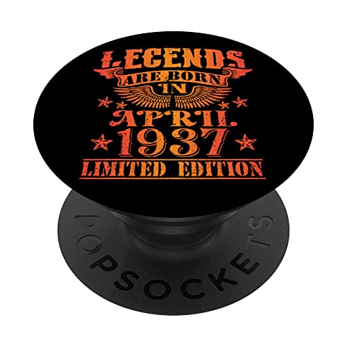 Cumpleaños Abril 1937 Edición Limitada Regalo April Legend PopSockets PopGrip Intercambiable