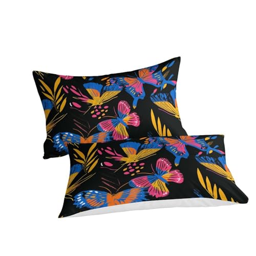 Housse de couette papillon 3D douce et facile d'entretien pour grand lit - 3