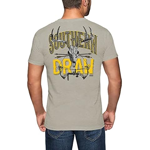 GIMMEDAT Southern Draw Short Sleeve Bow Hunting Mens Women Dad Tshirt Gift (X-Large) Heather Tan Cover