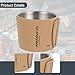SiaBiced Camping Mug Coffee Cup Backpacking Stainless Steel Portable Insulated Lightweight with Foldable Handle Hiking Coffee Mug, Khaki