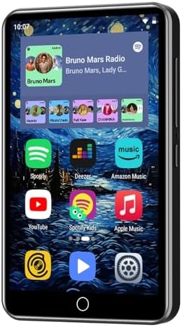 80GB MP3 Player with Bluetooth and WiFi, ZAQE 4" HD Full Touch Sc...