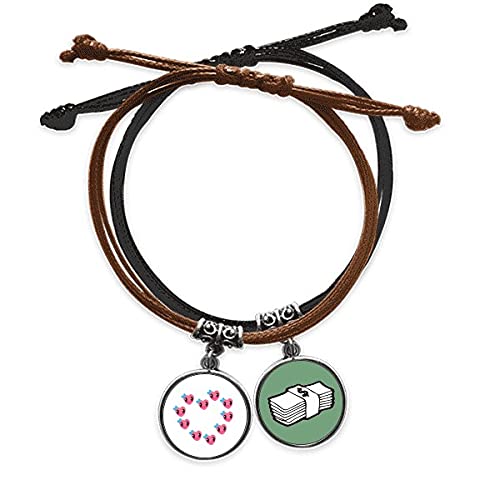 Pulsera de dinosaurio con cuerda de mano y cadena de cuero trenzado casual