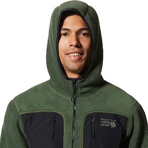 Image of Mountain Hardwear Men's HiCamp Fleece Hoody, Surplus Green, XX-Large