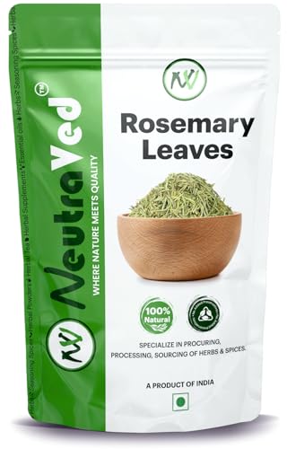 NeutraVed Rosemary Leaves Organic – Dried Rosemary Leaves for Hair Growth & Cooking – 100g Pack