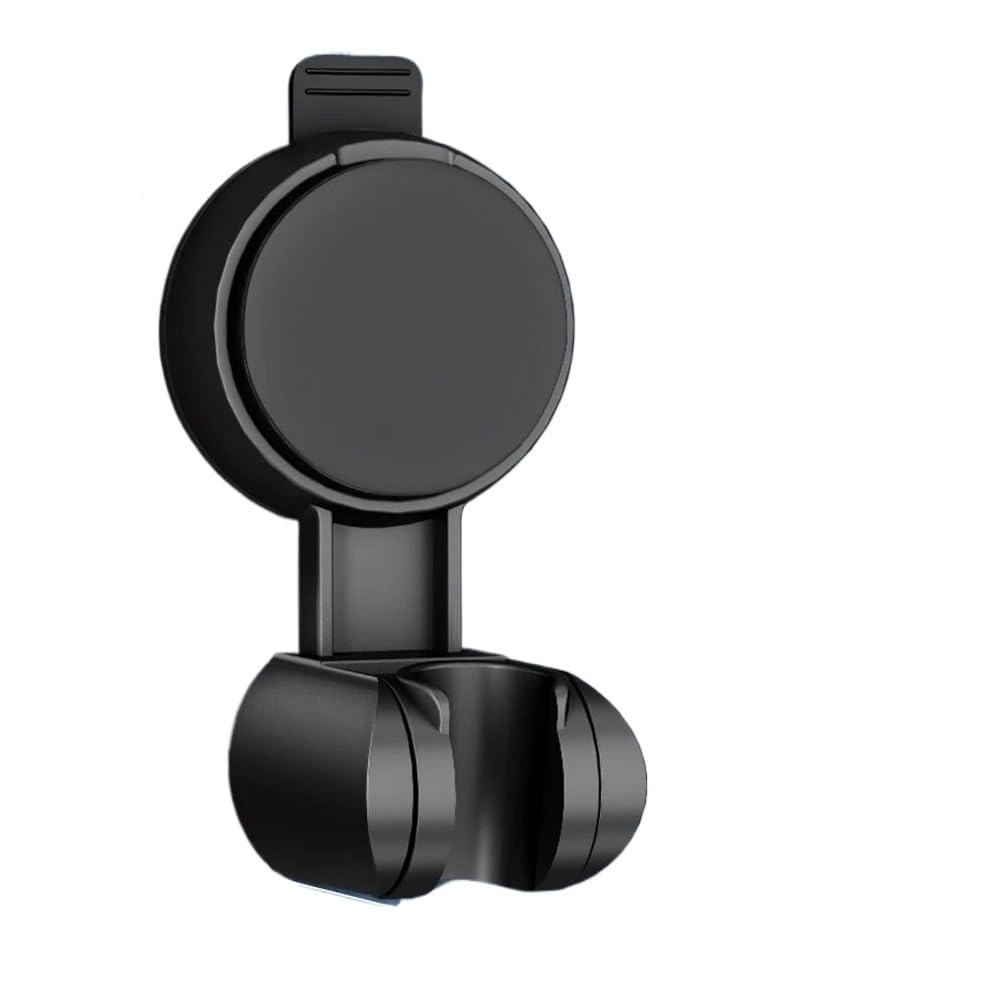 Hgniang D Black Universal Shower Head Holder Punch-Free Supports Adjustable Suction Cup Wall Mounted Handheld Holde Bathroom Bracket