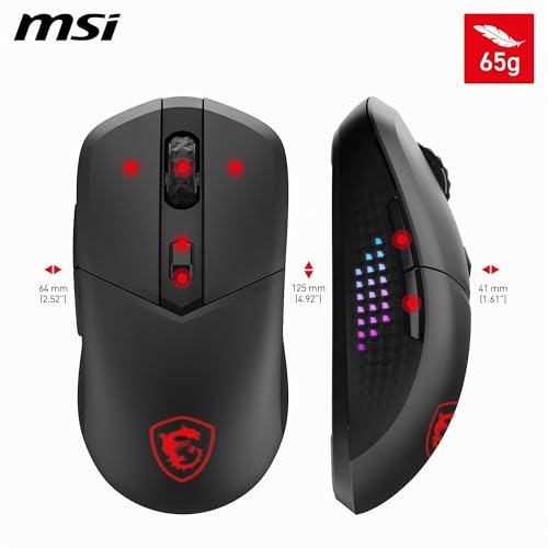 Ratón Gaming de 26000 DPI MSI Versa 300 Elite inalámbrico con 6 botones configurables 7
