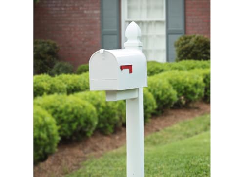 Gibraltar Mailboxes Elite Large Capacity Galvanized Steel White, Post-Mount Mailbox, E1600W00