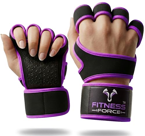 FITNESS FORCE Ventilated Weight Lifting Workout Gloves for Men & Women