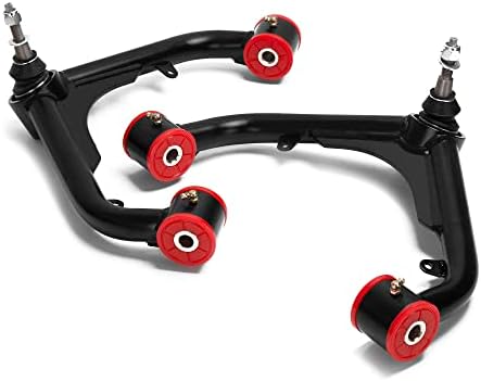 Glorider 2-4" Front Upper Control Arm for 2000-2010 GMC Sierra,Chevy Silverado 2500HD 3500HD,Tubular Adjustable Suspension Arms with ball joint