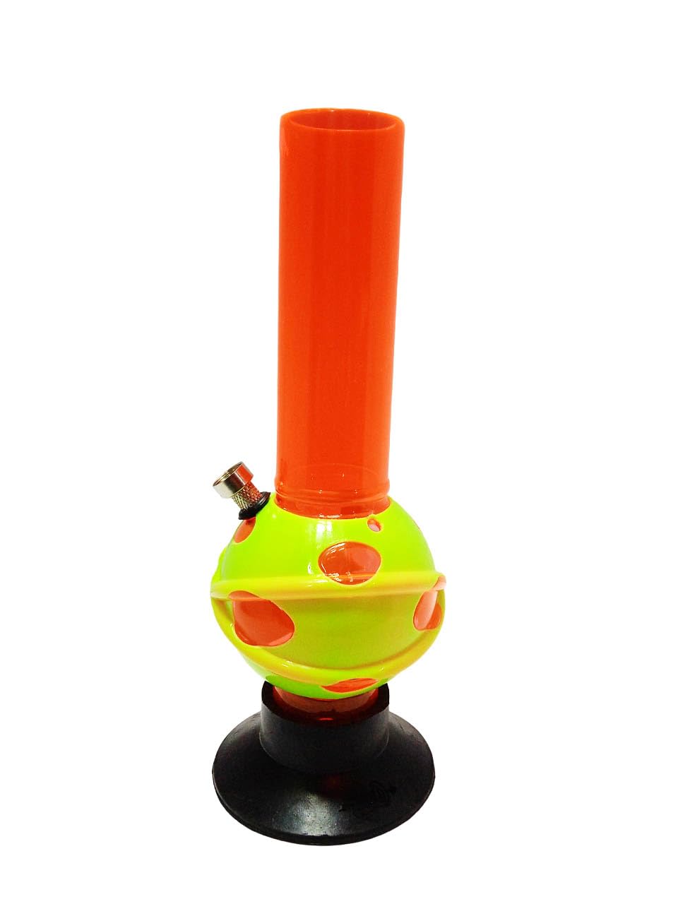 METIER® 12 inch bongsmoke Mini Small Bongs Acrylic(Plastic) Waterpipe Bong Bottle Tube Diameter 5 cm 1 Piece Size 30 cm Color Orange Pack of 1