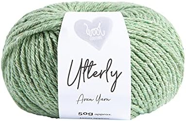 Wool Couture, Utterly Aran Yarn 50g Ball - Machine Washable Aran Weight Yarn - Heather, 1-Pack