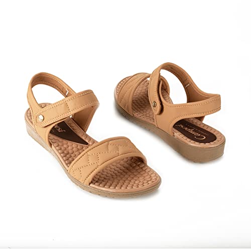 Campesí Papete, Sandália Feminino, Bege, 39