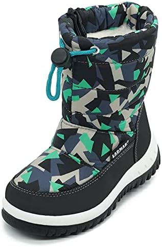 boys snow boots for girls shoes toddler Little kids snow boots girls size Cold Weather Waterproof Outdoor Warm Faux Fur Lined Winter Flat Riding Boots Shoes(toddler/Little Kid)