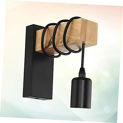 Aplique de pared de hierro antioxidante con diseño artístico de madera 6