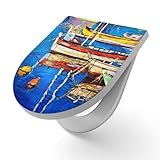 Convient pour les WC en forme de D : avec ses dimensions de 36,4 x 45,4 cm, idéal pour tous les WC en céramique en forme de D courants – Avec charnières réglables pour un montage facile et sûr.
