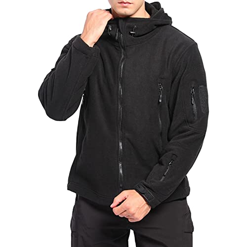 Veste de randonnée à capuche pour homme veste polaire tactique DGKaxiyaHM