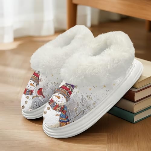 Womens Fuzzy House Slippers Warm Bedroom Shoes Lining Comfy Non Slip Slippers for ladies Indoor Outdoor3