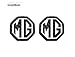 JasonCarlMorgan MG ZR LE500 - Insignias de inserción delantera y trasera para MK1 (59 mm), color blanco