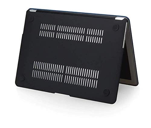 Image of SwooK PU Leather Surface Case Cover for MacBook Pro 16 Inch 2019 2020 Release A2141 MacBook Pro 16 Inch Hard Shell Cover Case, Navy Blue
