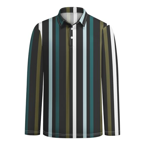 Chemise homme manches longues regular fit polo rayure Henley casual business