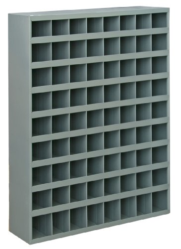 Durham 363-95 Gray Cold Rolled Steel 72 Opening Bin with Slope Self Design 33-3/4 Width x 42 Height x 12 Depth