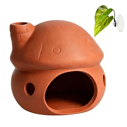 Saim Ceramic Small Mushroom House Aquarium Decor Pleco Betta Breeding Cave