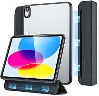ESR Hybrid Trifold Case Compatible with iPad 10th Generation (2022), Detachable Magnetic Cover, Tough Back Case, Slim and Light, Ascend Series, Frosted Black