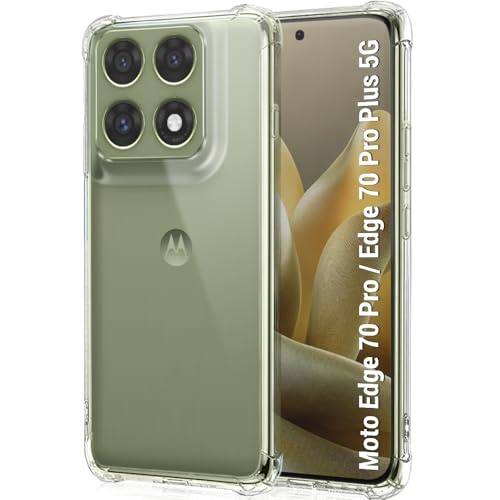 Image of TheGiftKart Crystal Clear Back Cover Case for Motorola Moto Edge 70 Pro /Edge 70 Pro Plus 5G | Shockproof Soft TPU Case | Cushioned Edges for Ultimate Protection Back Cover Case (TPU, Transparent)