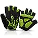 BTNEEU Guanti MTB Senza Dita Guanti Bici Gel Antiurto Antiscivolo, Mezze Dita Guanti Ciclismo Estivi Uomo Donna, Traspirante Guanti Sportivi Guanti Bicicletta per Outdoor Sport (Verde, XL)