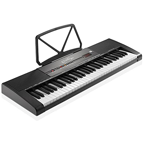 Ashthorpe 61-Key Digital Electronic Keyboard Piano With Light Up Keys, Portable Beginner Kit Includes Headphones, Mic And Keynote Stickers #TOP1
