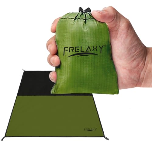 Frelaxy Pocket Picnic Blanket, Waterproof Sandproof Beach Mat, Compact Camping Tarp for...