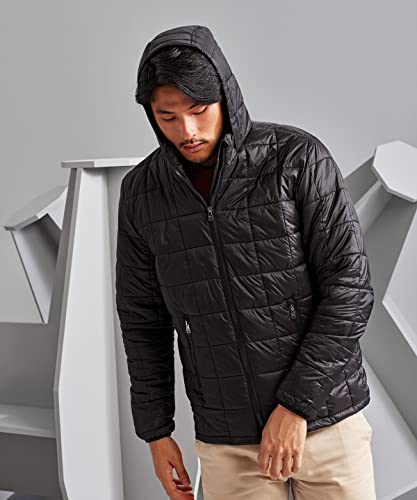 Chaqueta de hombre con capucha acolchada en caja de estilo casual 6