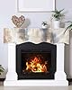 Lsrtoss Beige Gray Fireplace Mantel Scarf Cover, C... #1