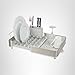 Joseph Joseph Extend Steel Expandable Dish Drying Rack with Removable Cutlery Holder Swivel Draining Spout, Stainless Steel