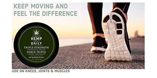 Hemp Daily Triple Strength Intensive Cream | Topical Salve with Essential Oils | Vegan, Organic Ingredients | Classic Mint, 1.70 Ounce | Single - Image 5