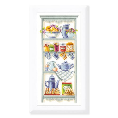 VERVACO Vevaco Kits De Punto De Cruz Contado Cuadros Decoracion DIY Creativo Kit Estante DE Cocina Manualidades Arte De Pared Bordar Kit Principiantes Regalo ca. 16 x 36 cm Cross Stitch Embroidery