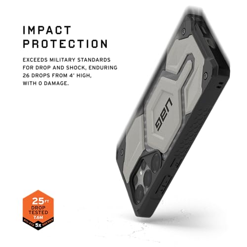 Image of Urban Armor Gear UAG Designed for Galaxy S26 Ultra 5G Case, Monarch Pro - Compatible with Magnetic Charging Premium Rugged Military Drop Tested Protective Cover - Titanium