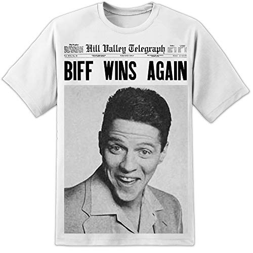 Digital Pharaoh Hommes Back to The Future Biff Wins Again T-Shirt Biffco - Blanc, M