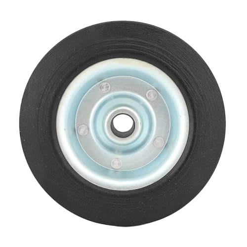 Ausla Trailer Jack Rubber Wheel Replacement, 500kg Capacity 48mm Rim Caster with 20.3mm Center Hole, 200mm Rim Length for Trailer Jacks Wheel
