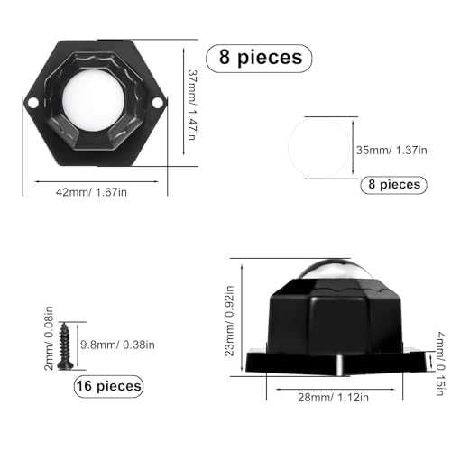 HASLED 8er-Set Schwerlast-Möbelrollen selbstklebend - 360° drehbar, max. 300 kg pro Rolle | Für Möbel, Küchengeräte & Aufbewahrungsboxen | Kugelrollen Mini mit Edelstahlkugeln