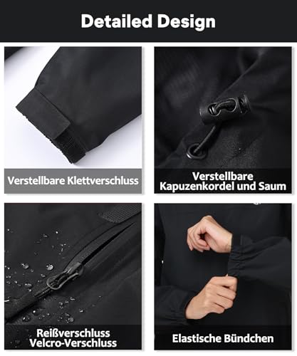 Veste de transition femme softshell coupe-vent noir 2XL