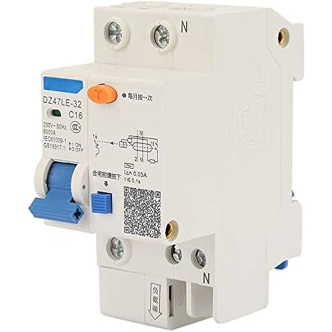 DZ47LE-32 1P+N 16A Earth Leakage Safety Circuit Breaker 30mA 230V Eco-friendly Protection Circuit Breaker for Engineering Construction(16A) Cover