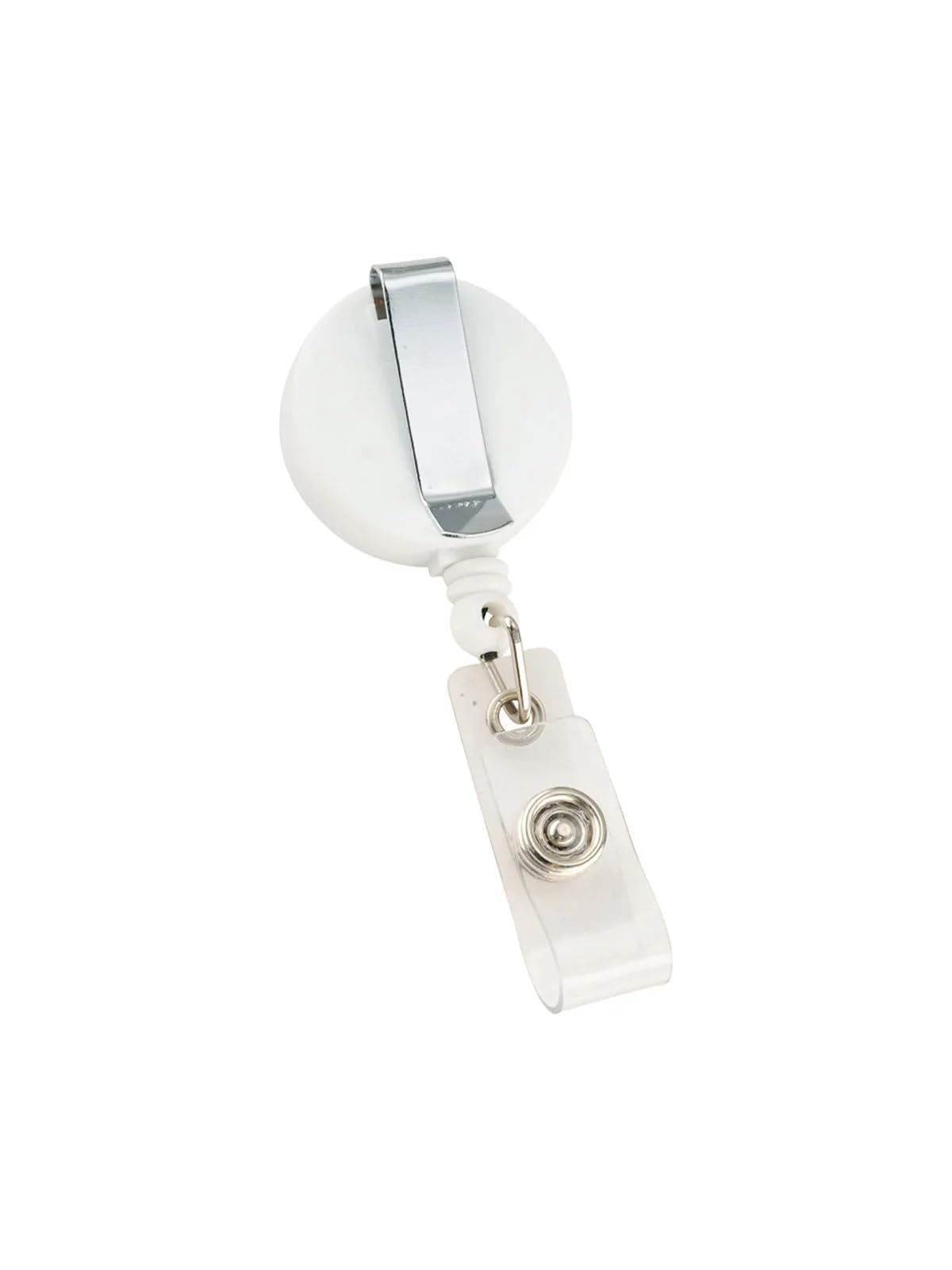 50 soportes para tarjetas de identificación, clip trasero para cinturón, cable de nailon, retráctil, hospital, enfermera, oficina, feria, color blanco y negro, para estudiantes, tarjetas bancarias (50