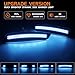 FetonAuto Dynamic Blue LED Side Marker Lights for Chevy Camaro 2016-2023 6th Gen LS LT SS RS ZL1, Pack of 4 Smoked Lens Front Rear Bumper Sequential Indicators