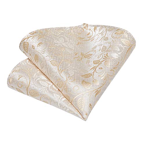Image of DiBanGu Extra Long Tie for Men 63 inch XL Silk Necktie Set | Pocket Square and Cufflinks, Big and Tall, Jacquard Woven, Gift Box, Paisley /Plaid /Solid /Striped, for Weddinng Party Business