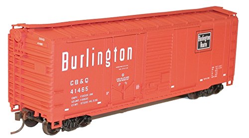 Accurail 3816 40' Combination Door Steel Boxcar - Kit - Chicago, Burlington & Quincy #41465 (Chinese Red, Black, White)