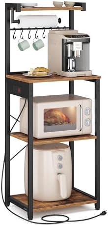 VASAGLE BARNET Collection - Kitchen Bakers Rack with Power Outlet...
