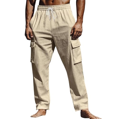 Pantalones cargo para hombre, color gris, monocolor, holgados, tácticos, ligeros, transpirables, para senderismo, prácticos, antidesgarros, para exteriores, pantalones rectos, elegantes pantalones de