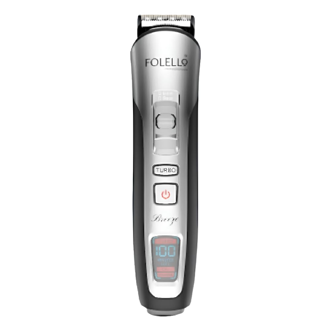 folello men - breeze- professional cordless hair trimmer for professionals, salons, and home use - stainless steel and sharp blade - ergonomic design & comfortable grip